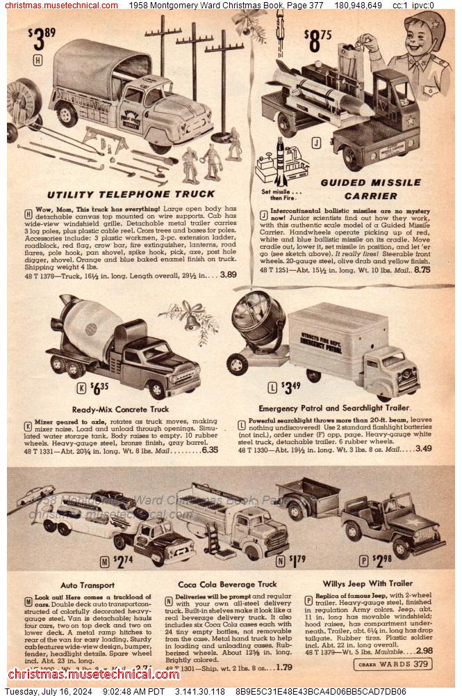 1958 Montgomery Ward Christmas Book, Page 377