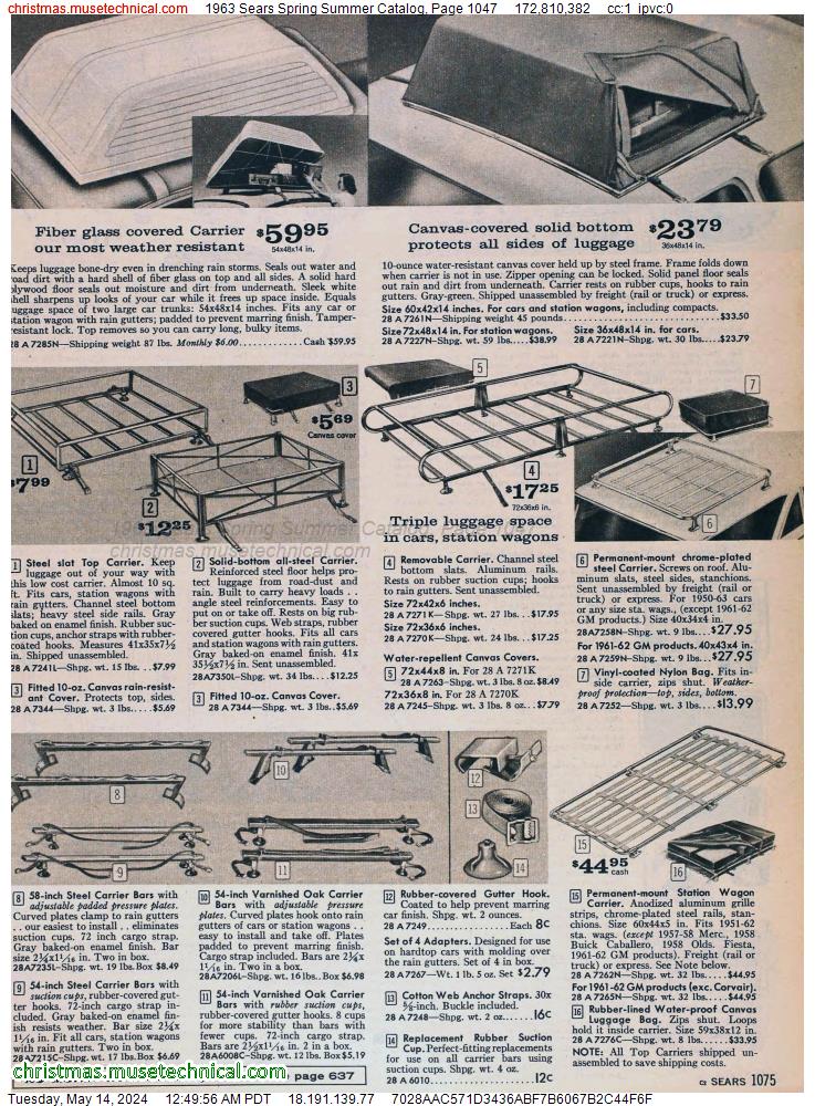 1963 Sears Spring Summer Catalog, Page 1047