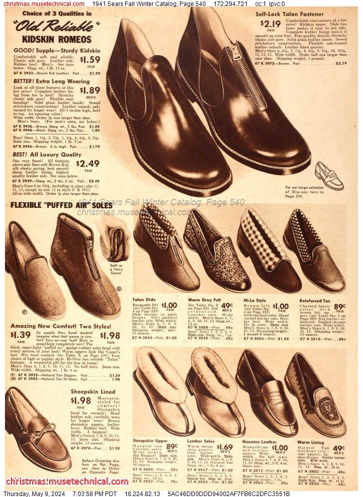 1941 Sears Fall Winter Catalog, Page 540