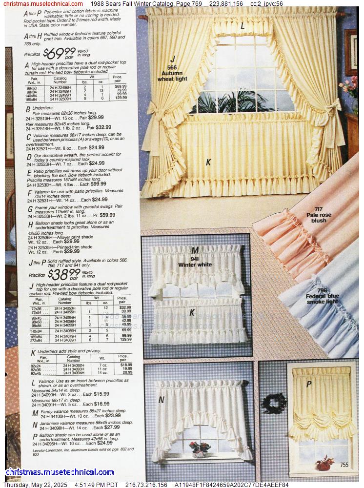 1988 Sears Fall Winter Catalog, Page 769