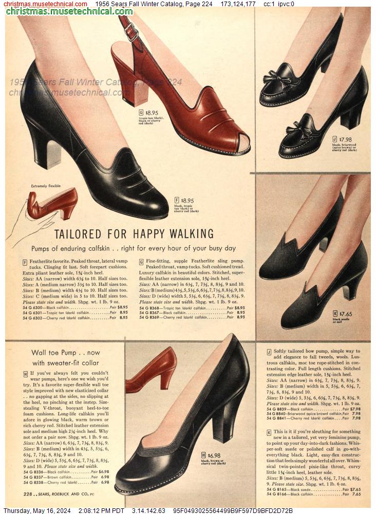 1956 Sears Fall Winter Catalog, Page 224