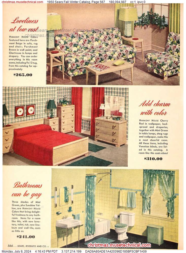 1950 Sears Fall Winter Catalog, Page 567