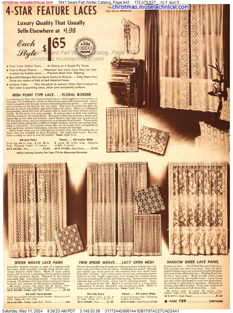 1941 Sears Fall Winter Catalog, Page 842
