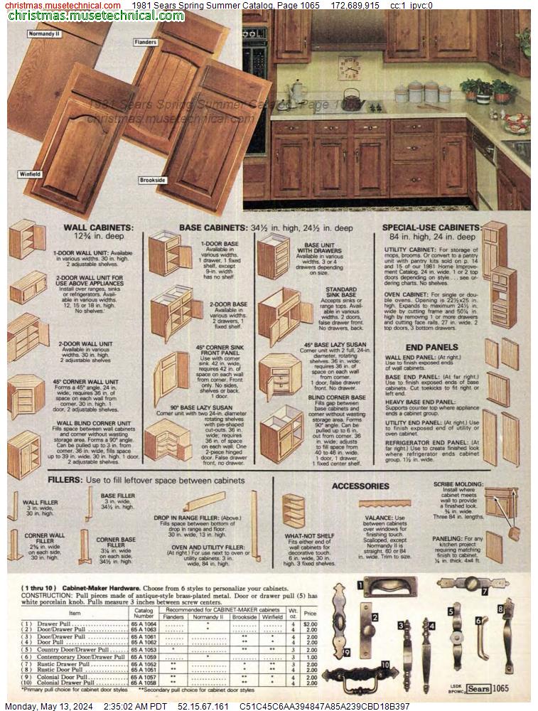 1981 Sears Spring Summer Catalog, Page 1065