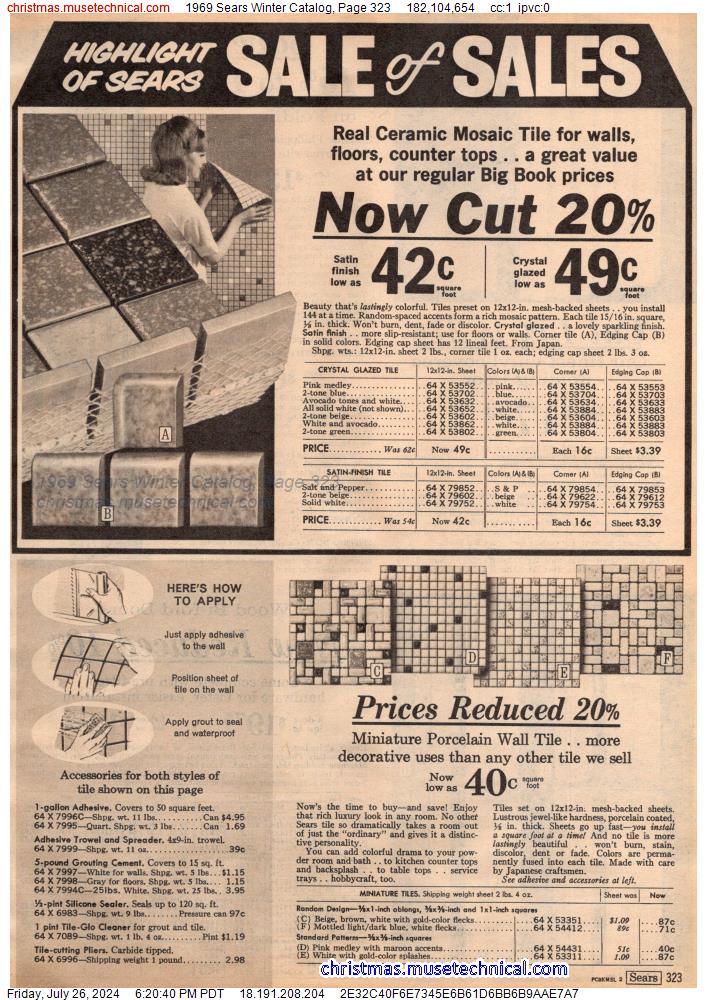 1969 Sears Winter Catalog, Page 323