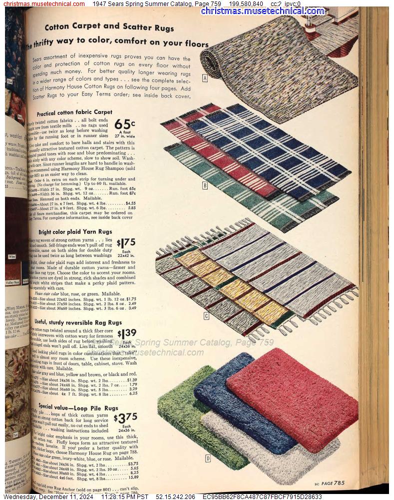 1947 Sears Spring Summer Catalog, Page 759