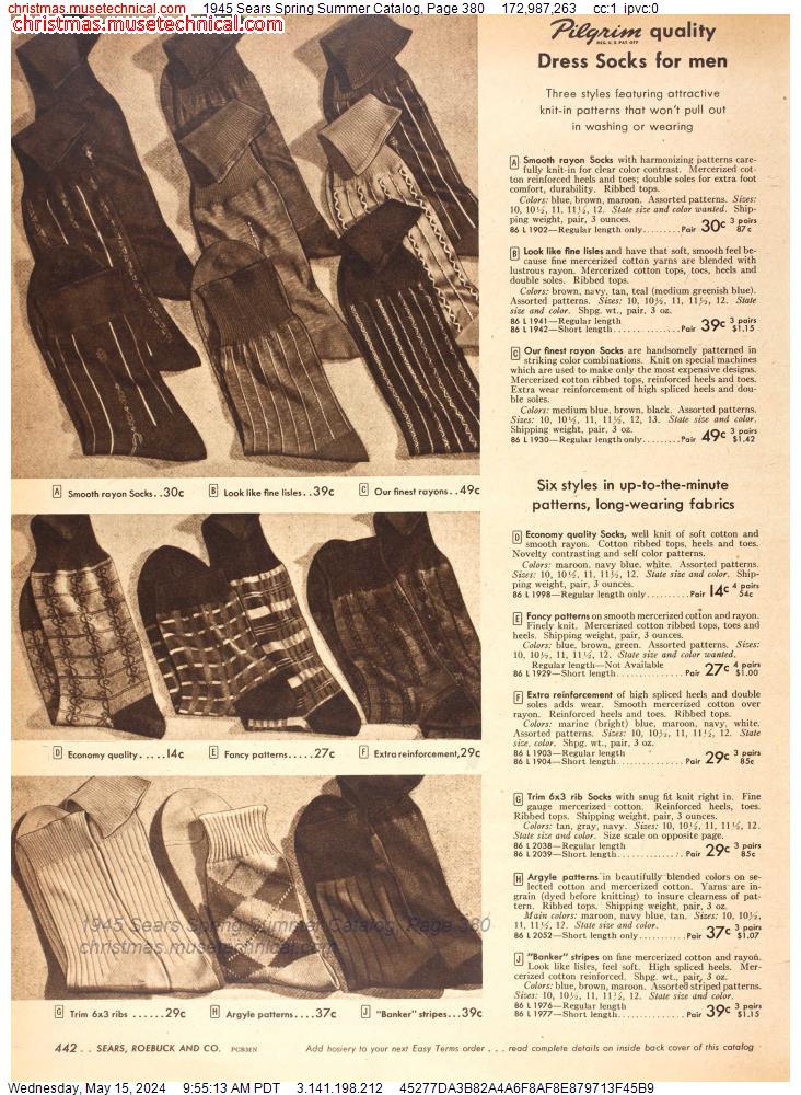 1945 Sears Spring Summer Catalog, Page 380