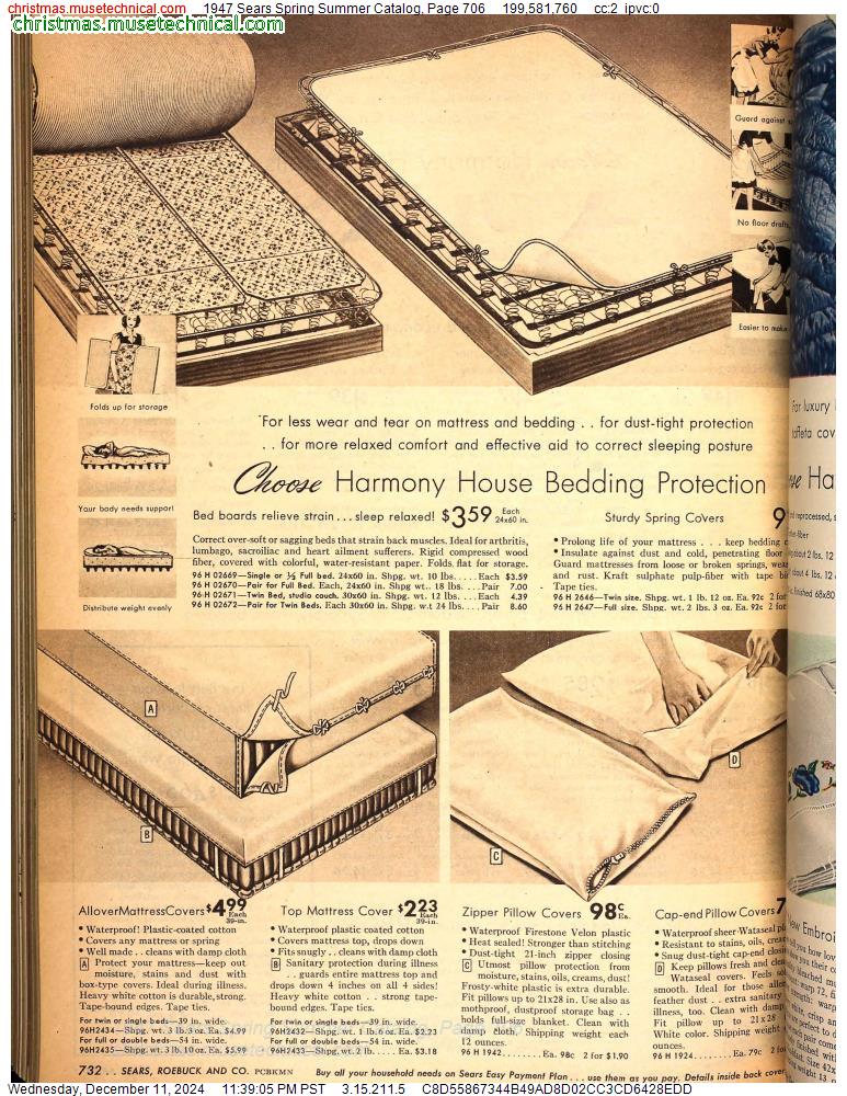 1947 Sears Spring Summer Catalog, Page 706