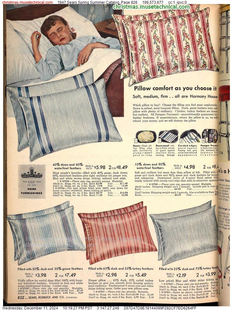 1947 Sears Spring Summer Catalog, Page 826