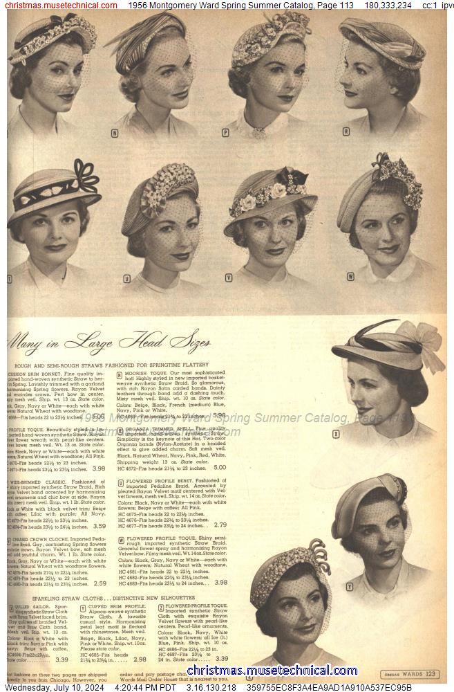 1956 Montgomery Ward Spring Summer Catalog, Page 113