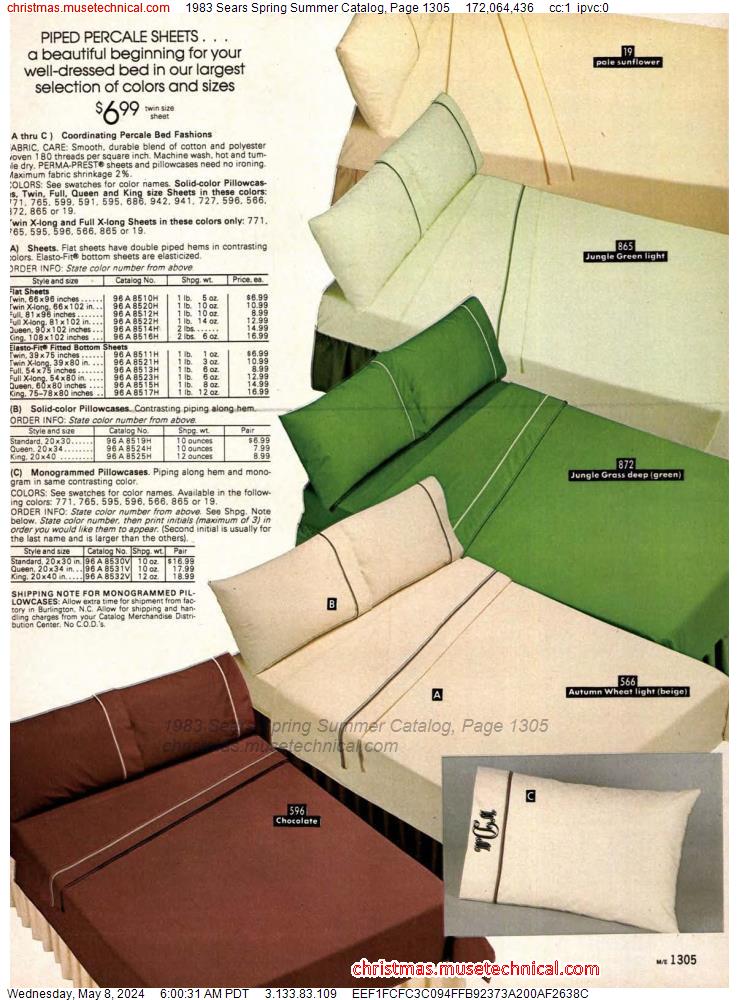 1983 Sears Spring Summer Catalog, Page 1305