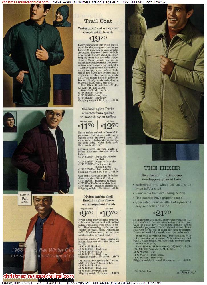 1968 Sears Fall Winter Catalog, Page 467