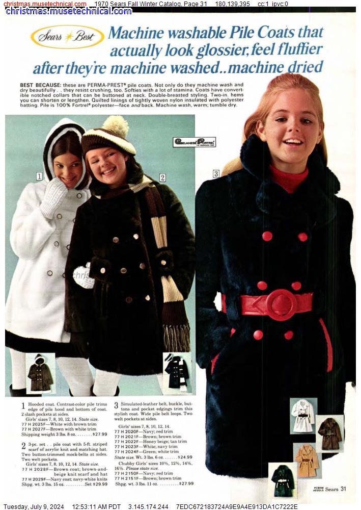 1970 Sears Fall Winter Catalog, Page 31