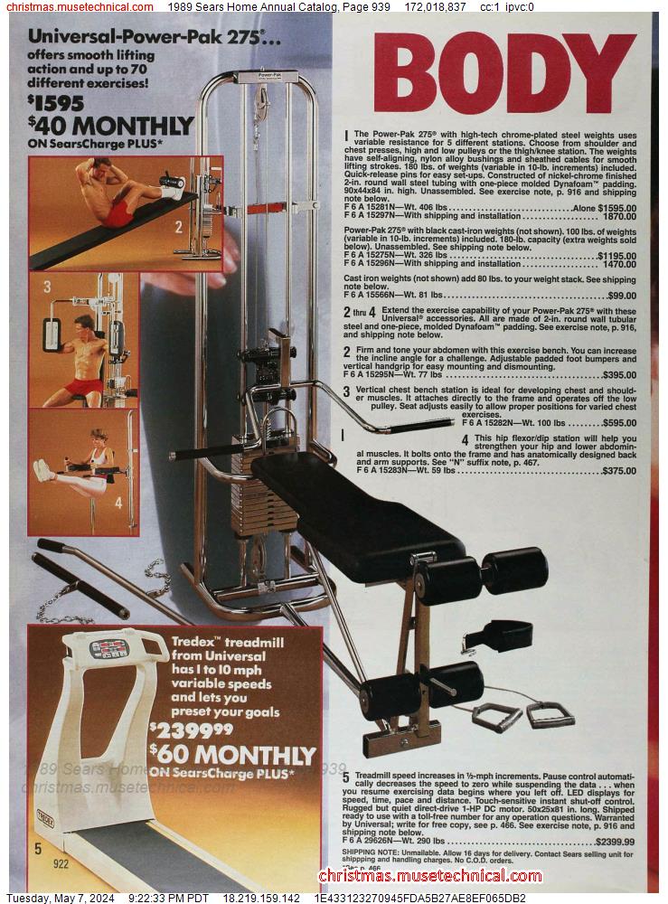 1989 Sears Home Annual Catalog, Page 939
