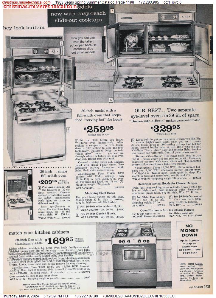 1963 Sears Spring Summer Catalog, Page 1198