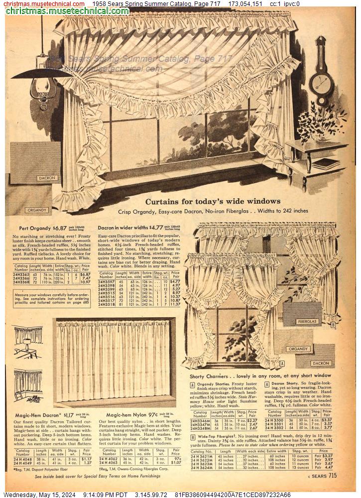 1958 Sears Spring Summer Catalog, Page 717