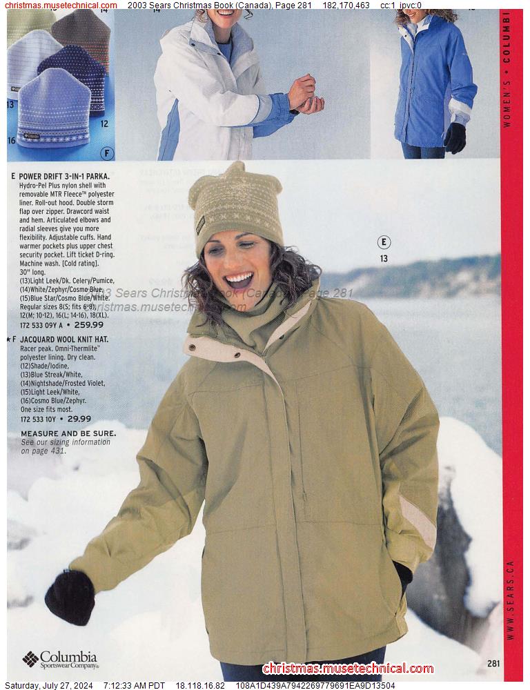 2003 Sears Christmas Book (Canada), Page 281