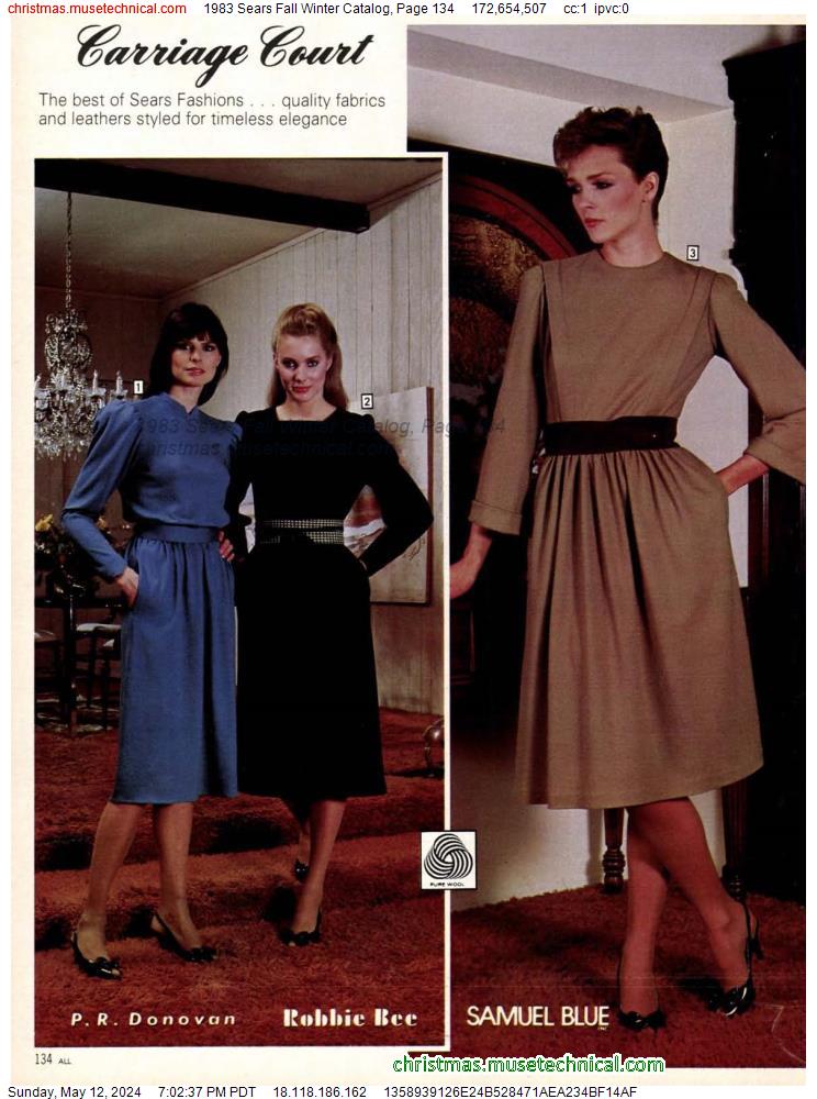 1983 Sears Fall Winter Catalog, Page 134