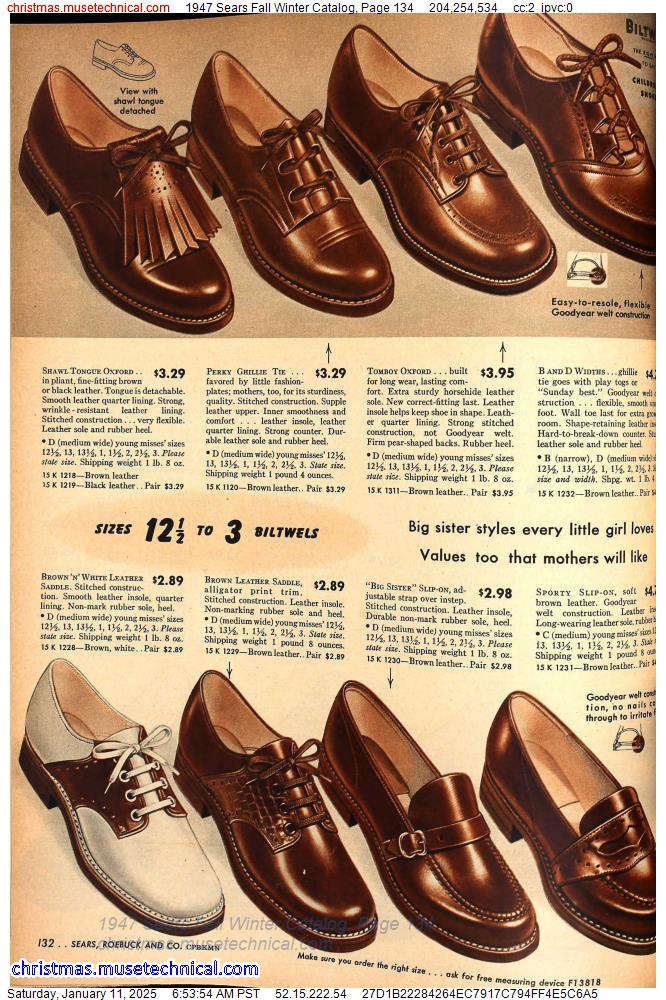 1947 Sears Fall Winter Catalog, Page 134