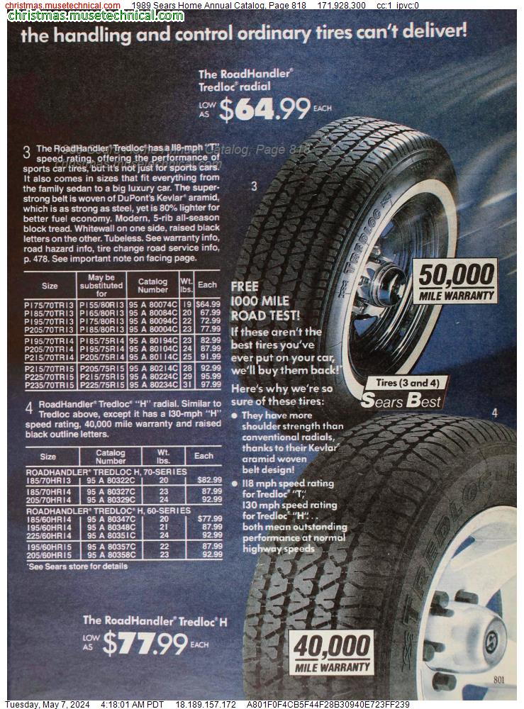 1989 Sears Home Annual Catalog, Page 818