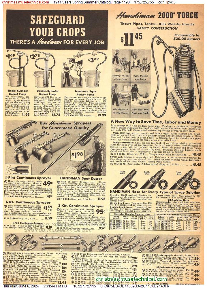 1941 Sears Spring Summer Catalog, Page 1198