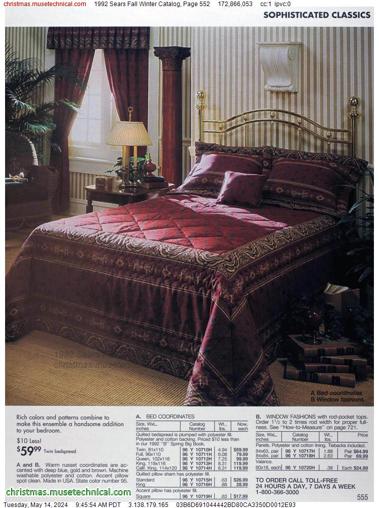 1992 Sears Fall Winter Catalog, Page 552