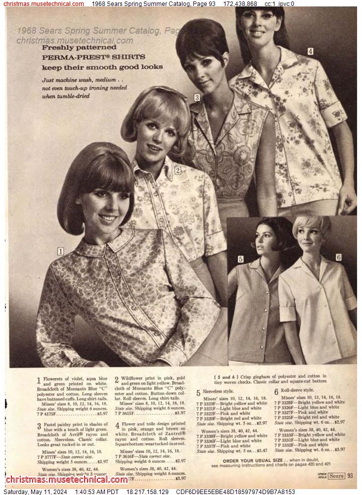 1968 Sears Spring Summer Catalog, Page 93