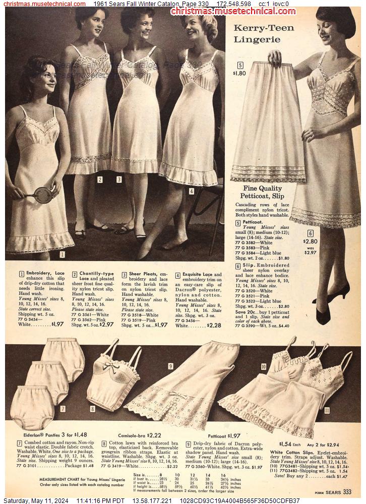 1961 Sears Fall Winter Catalog, Page 330