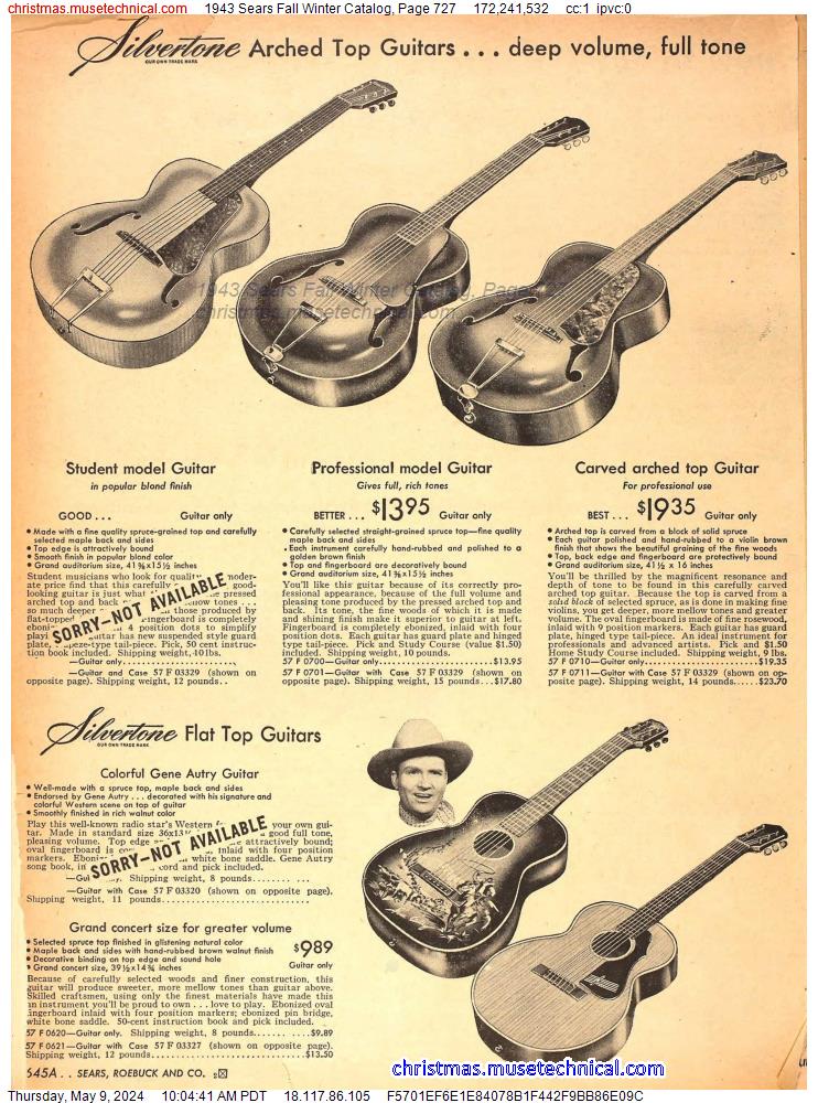 1943 Sears Fall Winter Catalog, Page 727