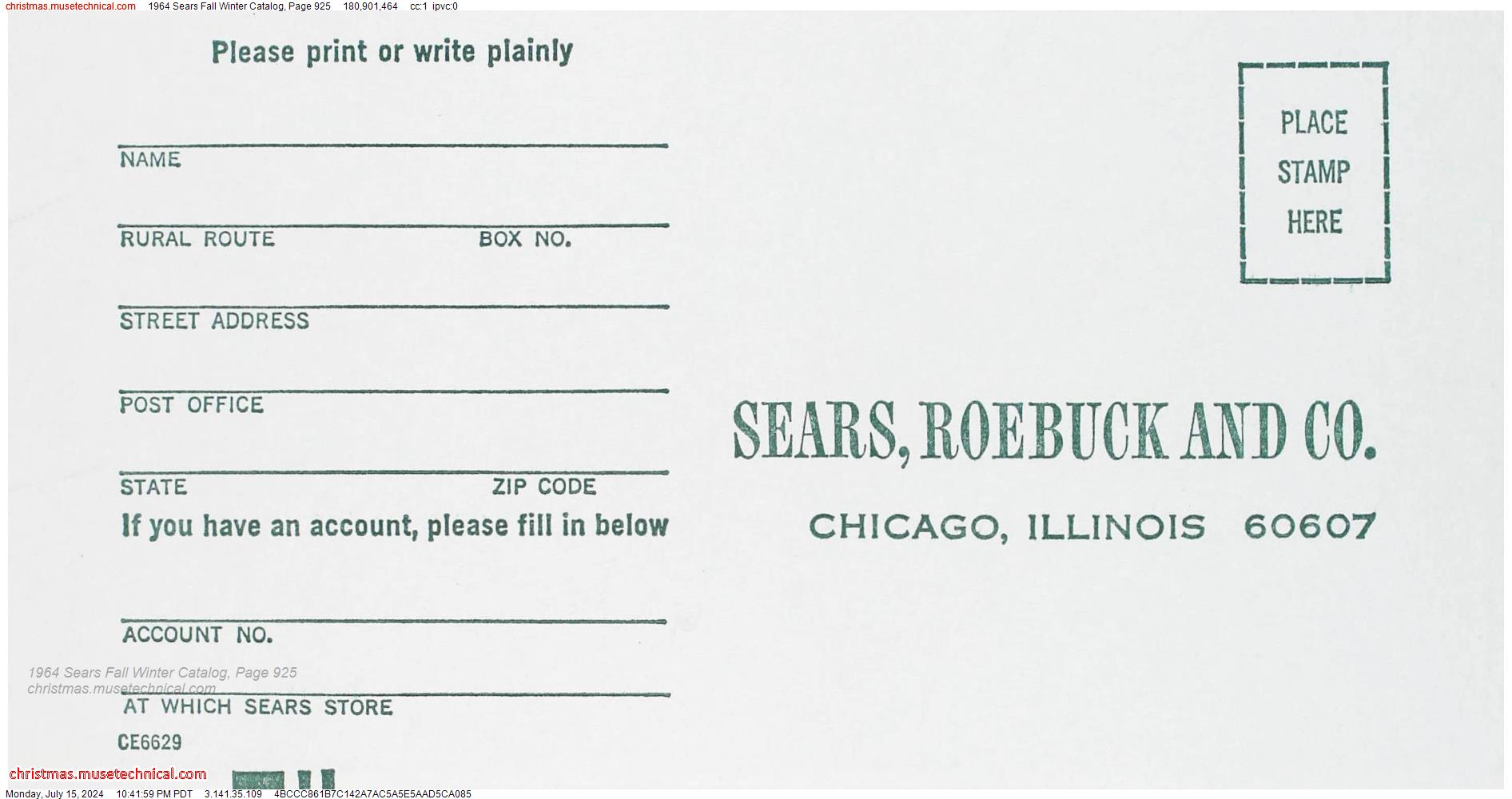 1964 Sears Fall Winter Catalog, Page 925