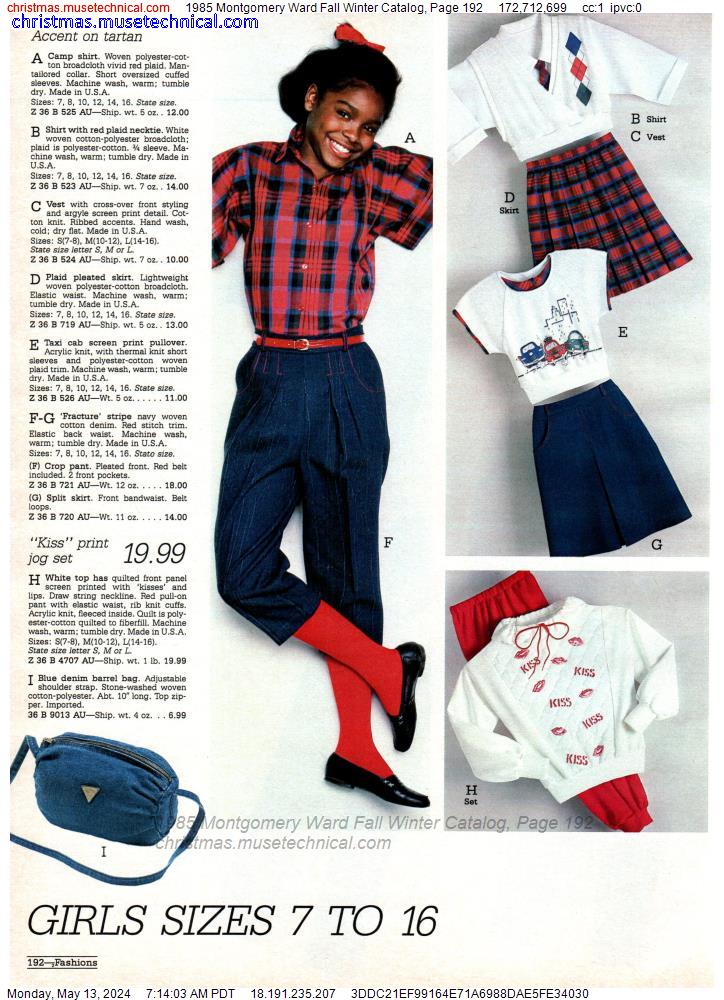 1985 Montgomery Ward Fall Winter Catalog, Page 192