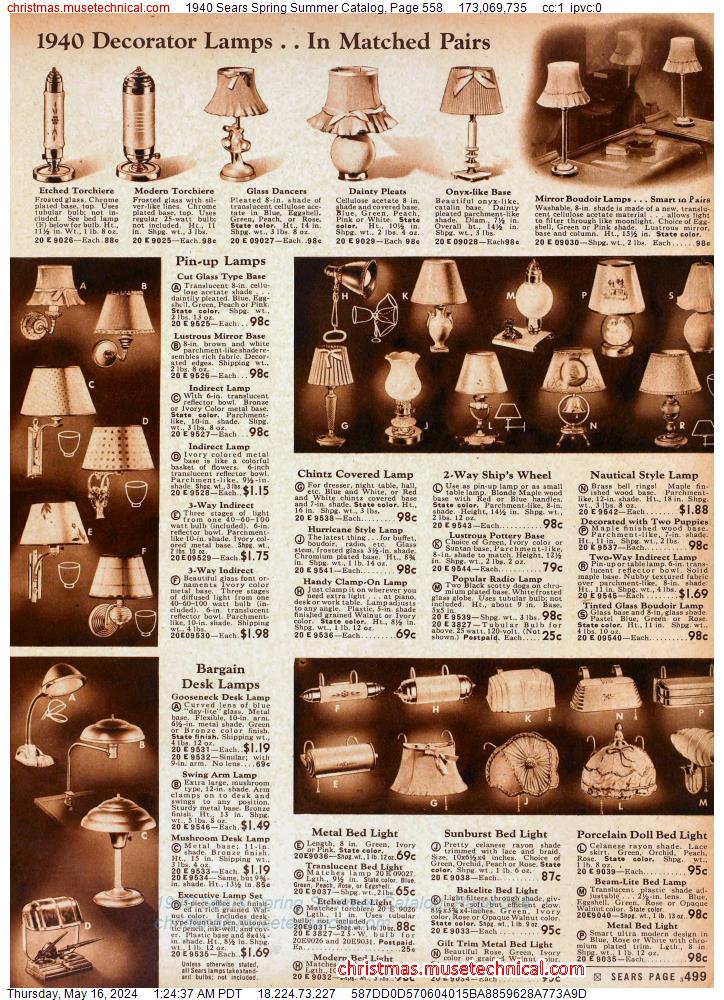 1940 Sears Spring Summer Catalog, Page 558