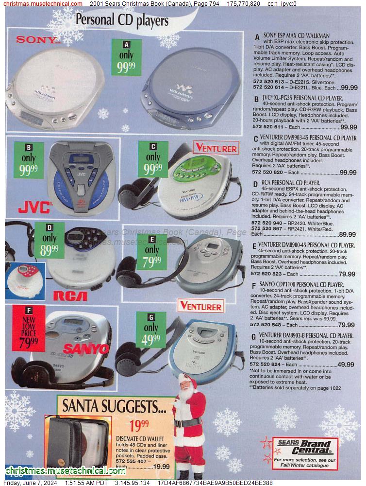 2001 Sears Christmas Book (Canada), Page 794
