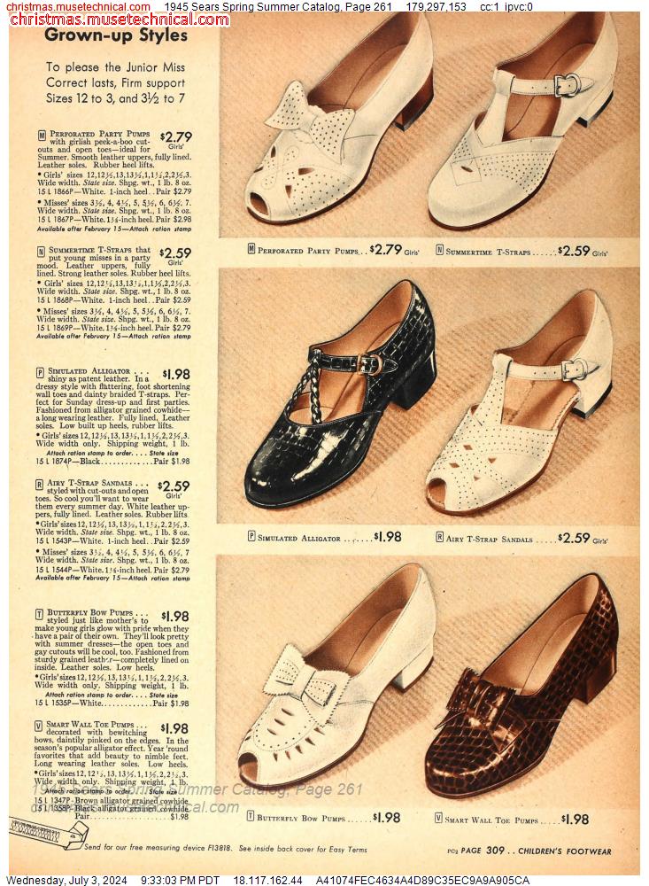 1945 Sears Spring Summer Catalog, Page 261