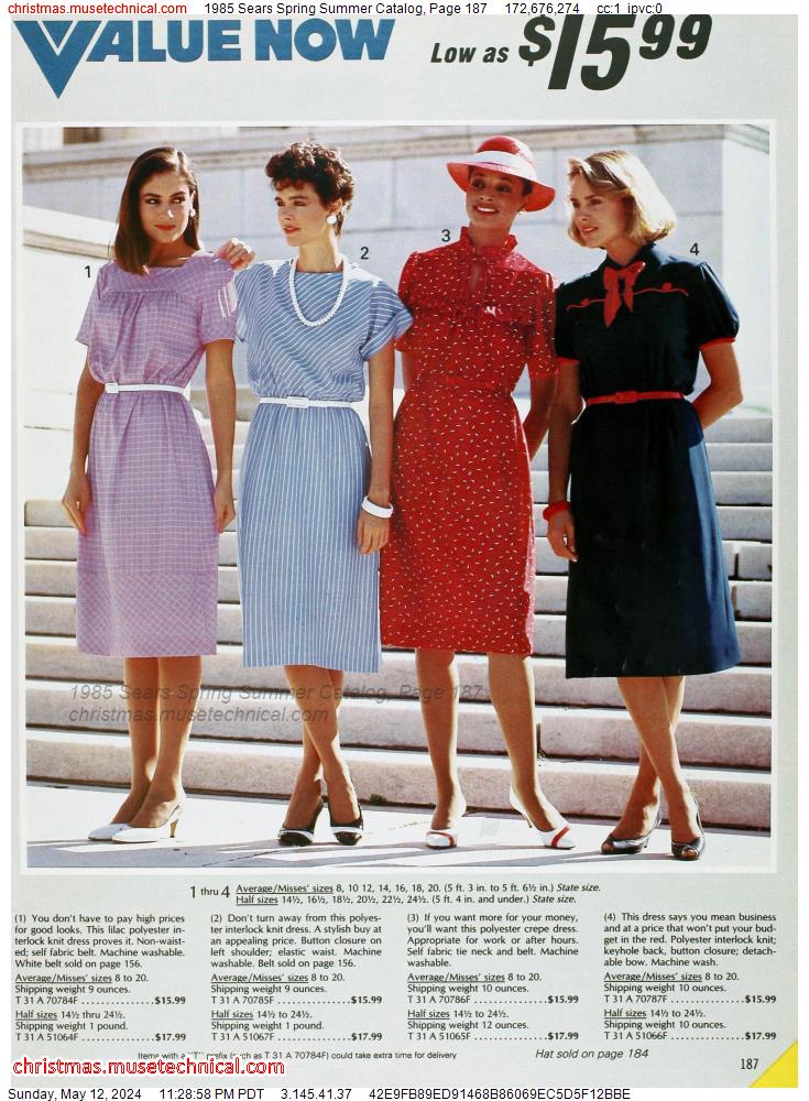 1985 Sears Spring Summer Catalog, Page 187