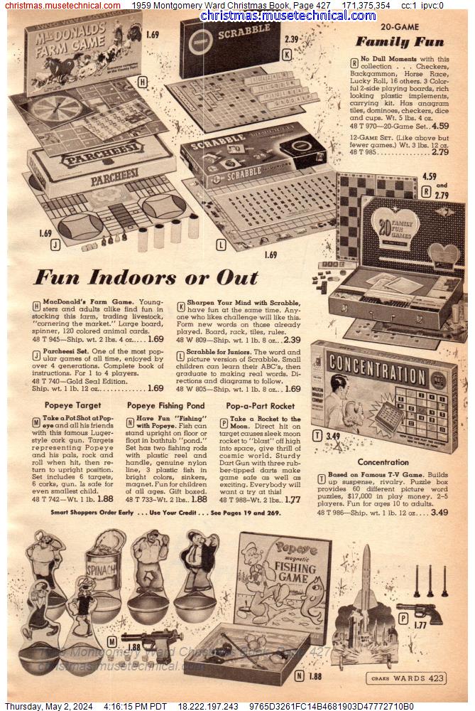 1959 Montgomery Ward Christmas Book, Page 427
