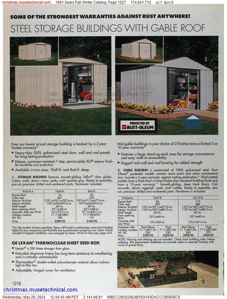 1991 Sears Fall Winter Catalog, Page 1227