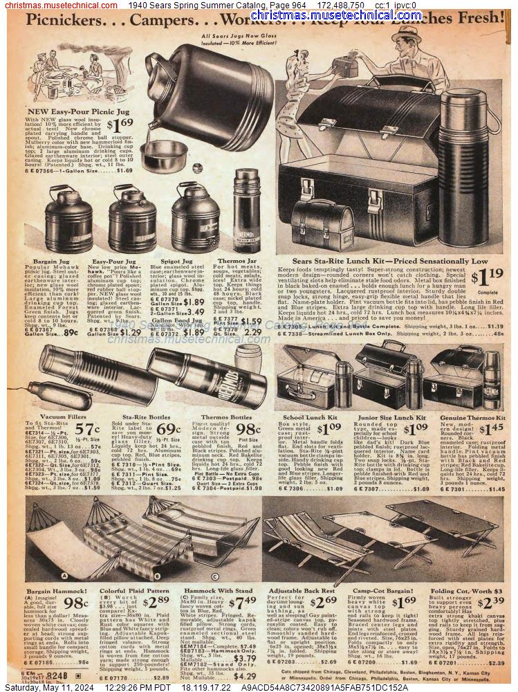 1940 Sears Spring Summer Catalog, Page 964