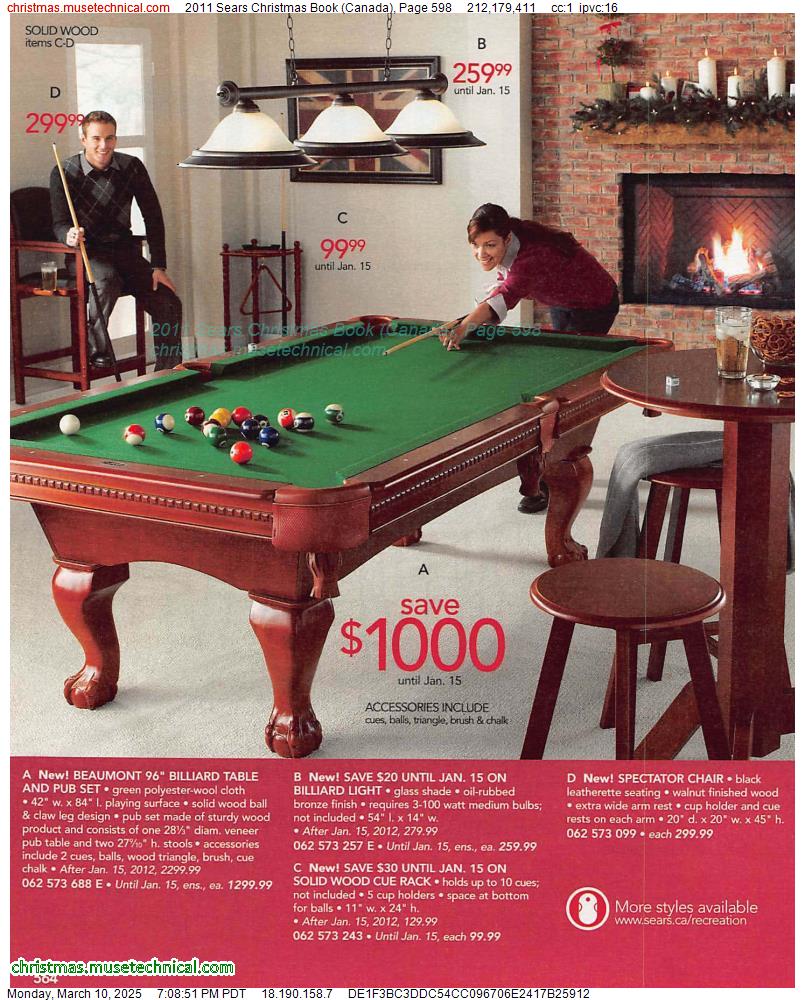 2011 Sears Christmas Book (Canada), Page 598