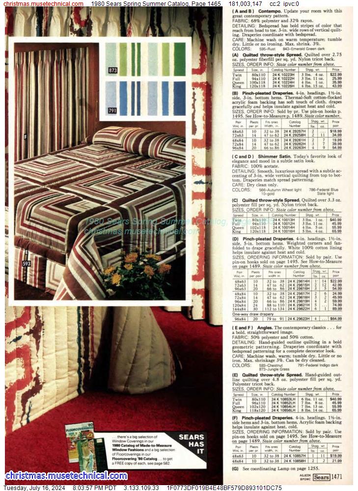 1980 Sears Spring Summer Catalog, Page 1465