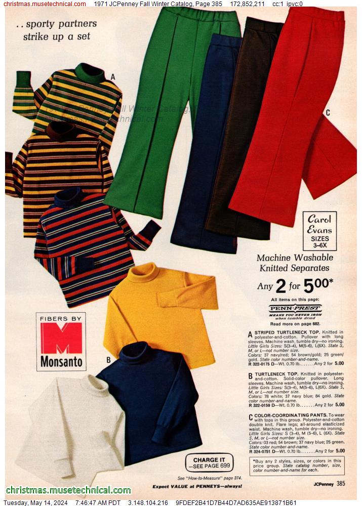 1971 JCPenney Fall Winter Catalog, Page 385