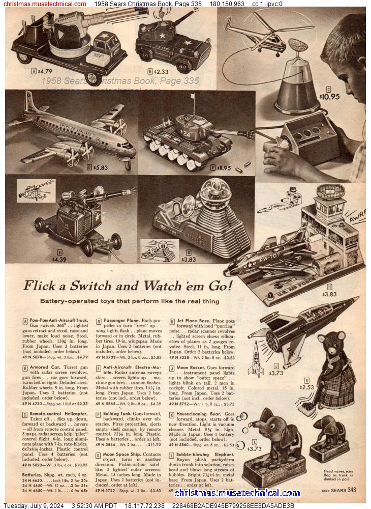 1958 Sears Christmas Book, Page 335