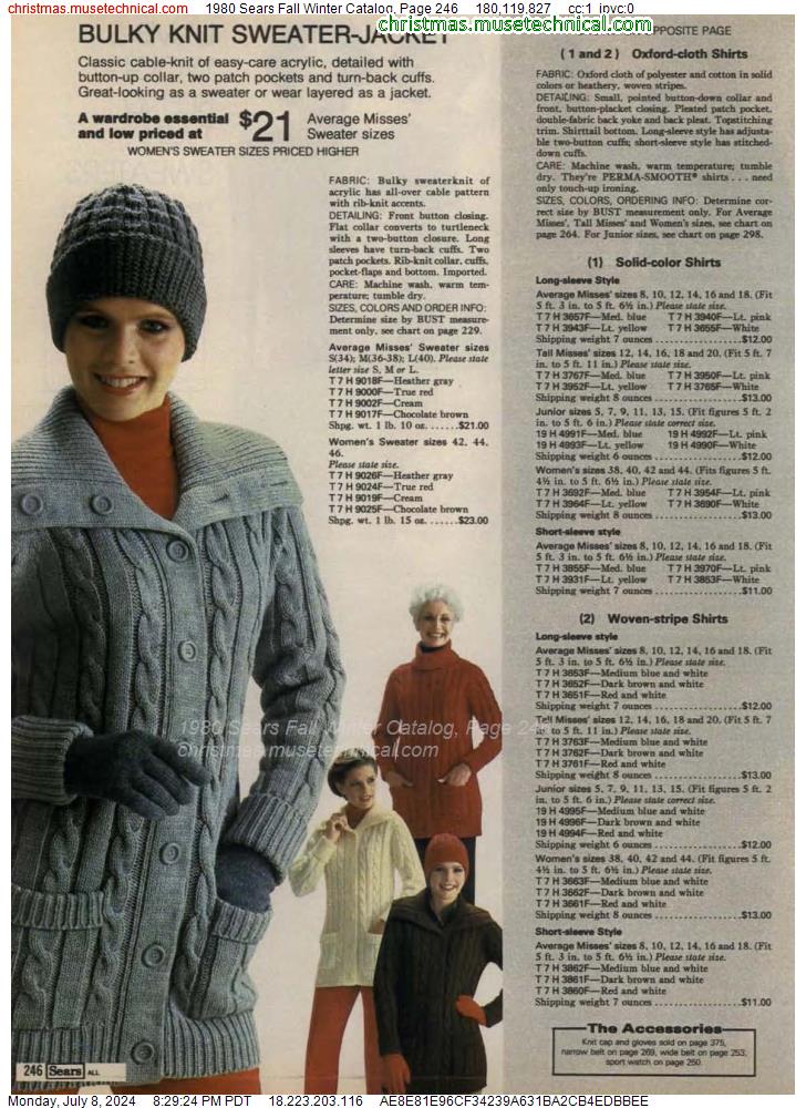 1980 Sears Fall Winter Catalog, Page 246