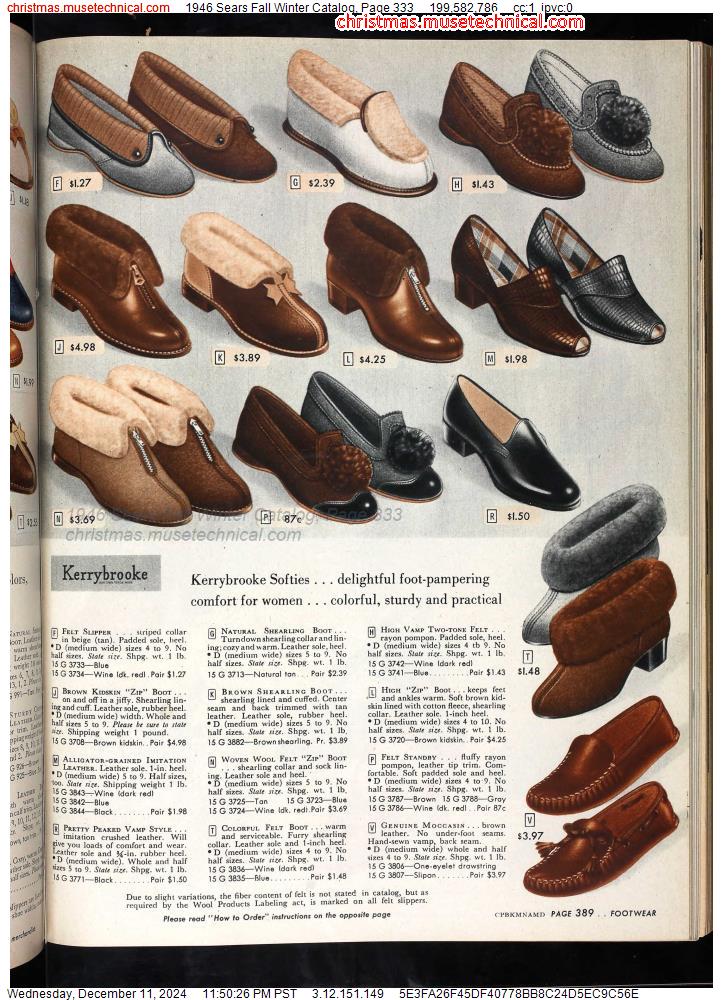 1946 Sears Fall Winter Catalog, Page 333