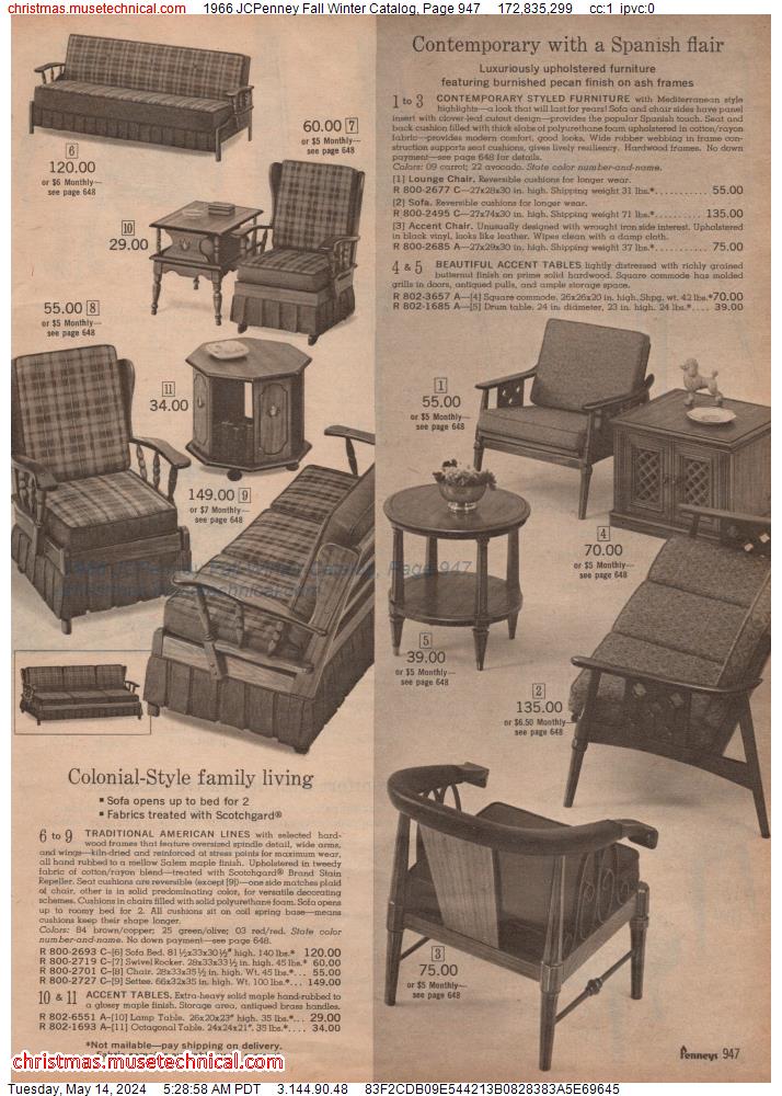 1966 JCPenney Fall Winter Catalog, Page 947