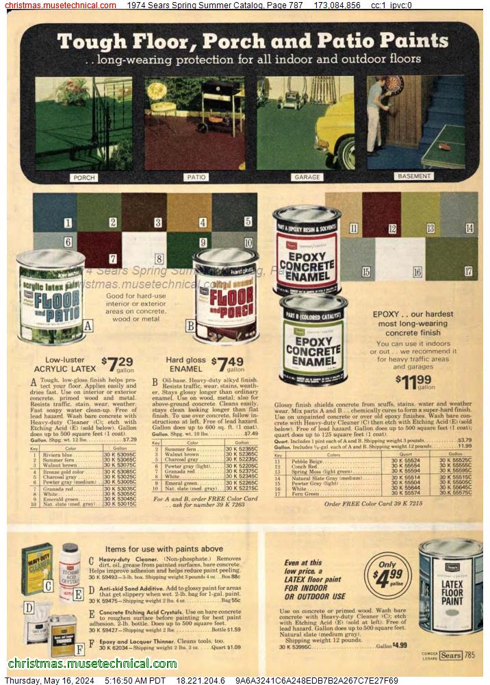 1974 Sears Spring Summer Catalog, Page 787