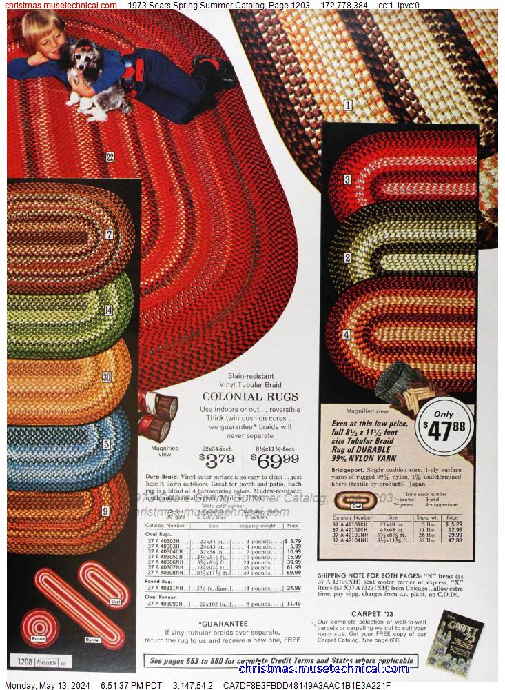 1973 Sears Spring Summer Catalog, Page 1203