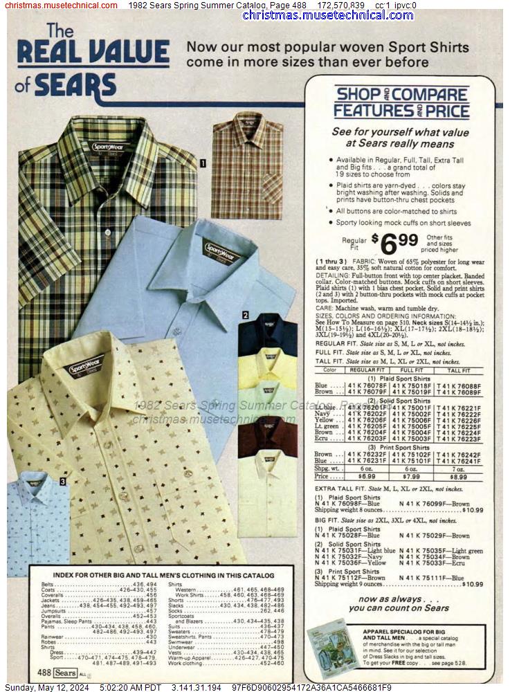 1982 Sears Spring Summer Catalog, Page 488