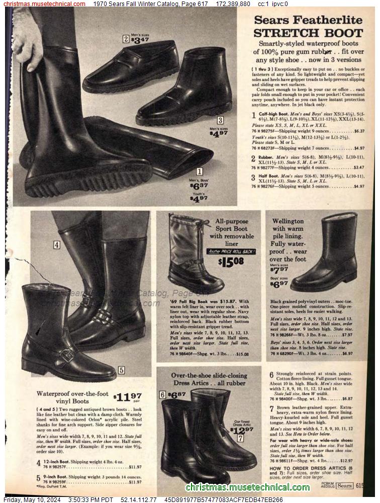 1970 Sears Fall Winter Catalog, Page 617