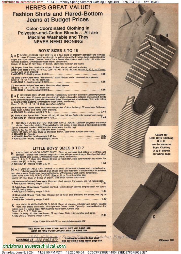 1974 JCPenney Spring Summer Catalog, Page 409